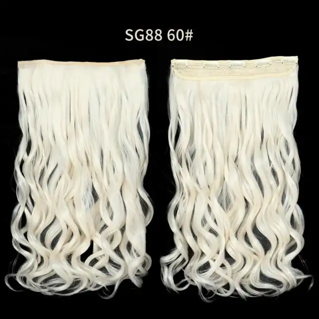 One-piece Long Wavy Heat Resistant Clip In Hair Extensions - Image 38