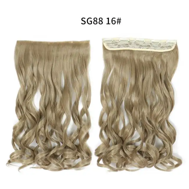 One-piece Long Wavy Heat Resistant Clip In Hair Extensions - Image 40