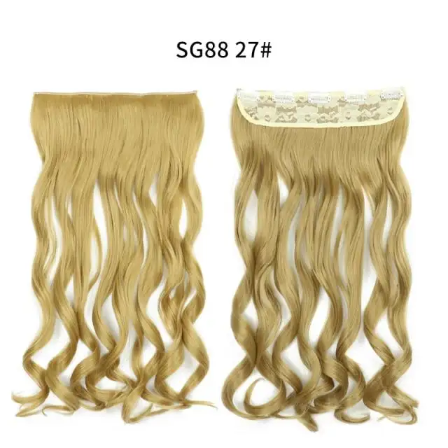 One-piece Long Wavy Heat Resistant Clip In Hair Extensions - Image 41