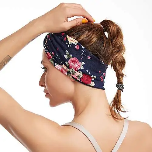 Polka Dot Cross & Assorted Prints Headband Set for Women - Image 35