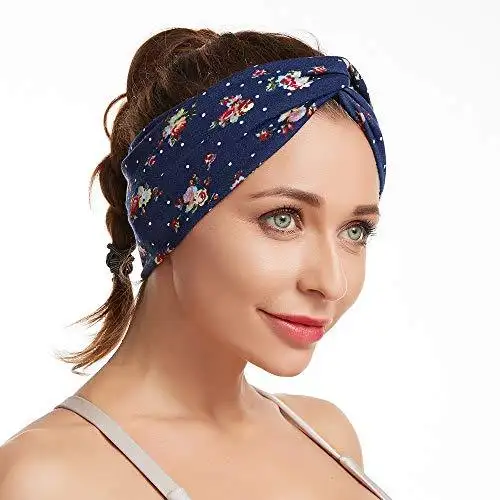 Polka Dot Cross & Assorted Prints Headband Set for Women - Image 41