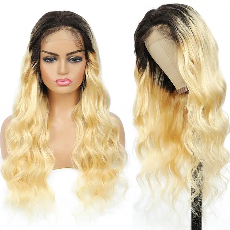Reena Ombre Light Blonde Lace Front Human Hair Wig