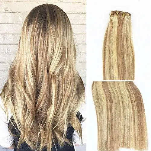 Remy Clip in Human Hair Extensions -15Inch 7pcs set - Image 29