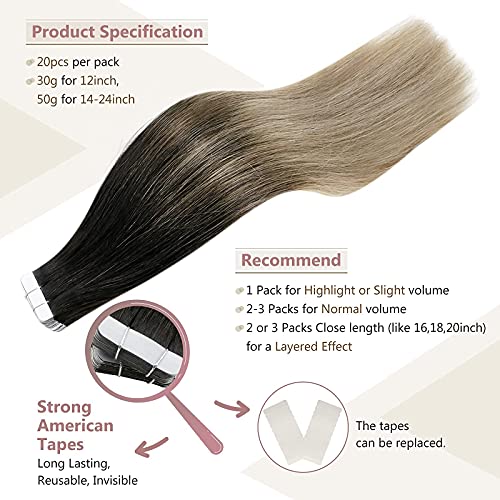 Remy Human Hair Tape Extensions 20 Pcs - Image 2