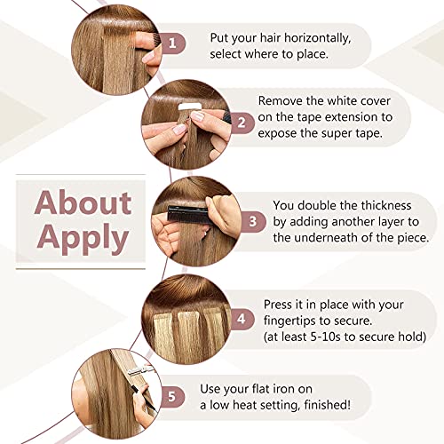 Remy Human Hair Tape Extensions 20 Pcs - Image 30