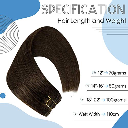 Remy Human Hair Weft Extensions 80g - Image 2