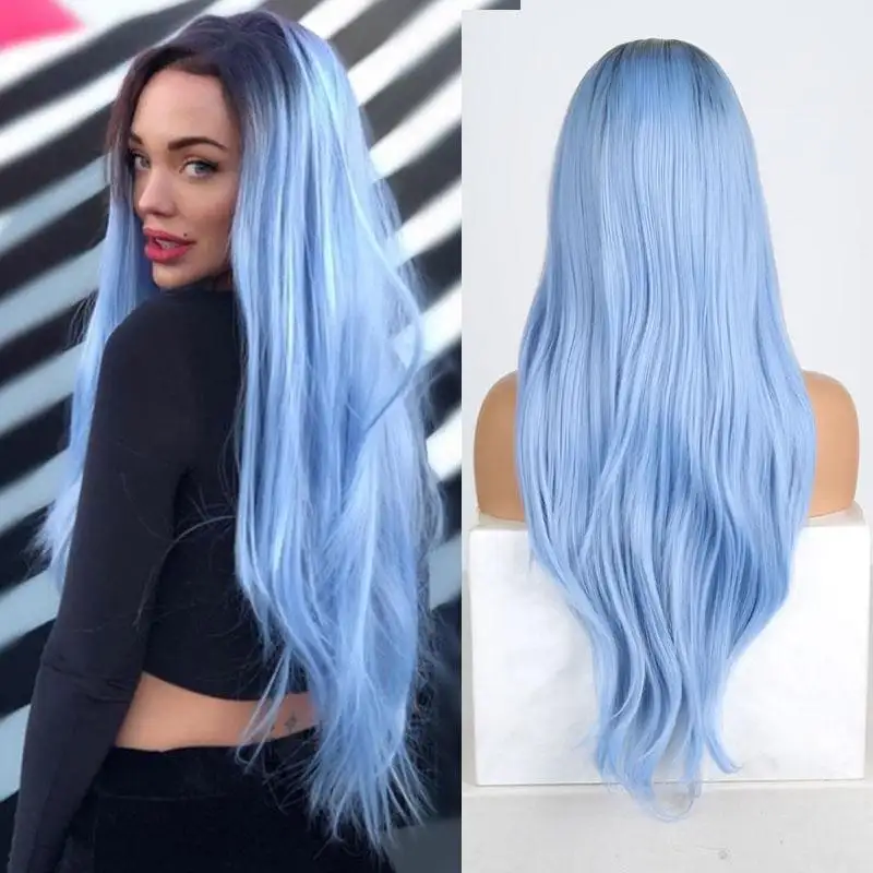 Renegade | Ombre Blue Two Tone Glueless Lace Wig