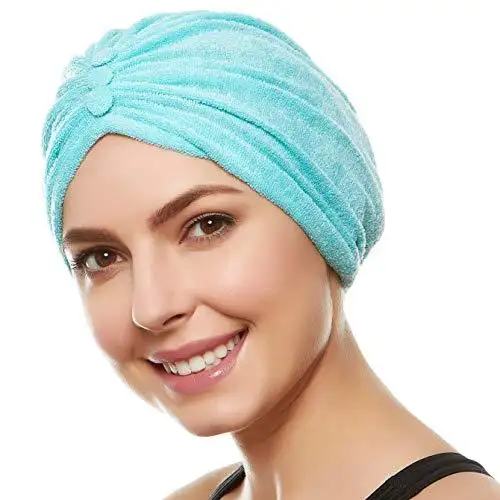 Reversible Knot Terry Cloth Turban Head Cover