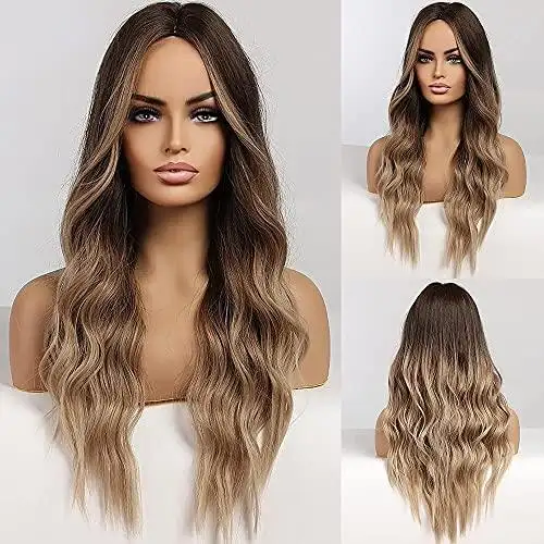 Ombre Brown to Blonde Synthetic Wig