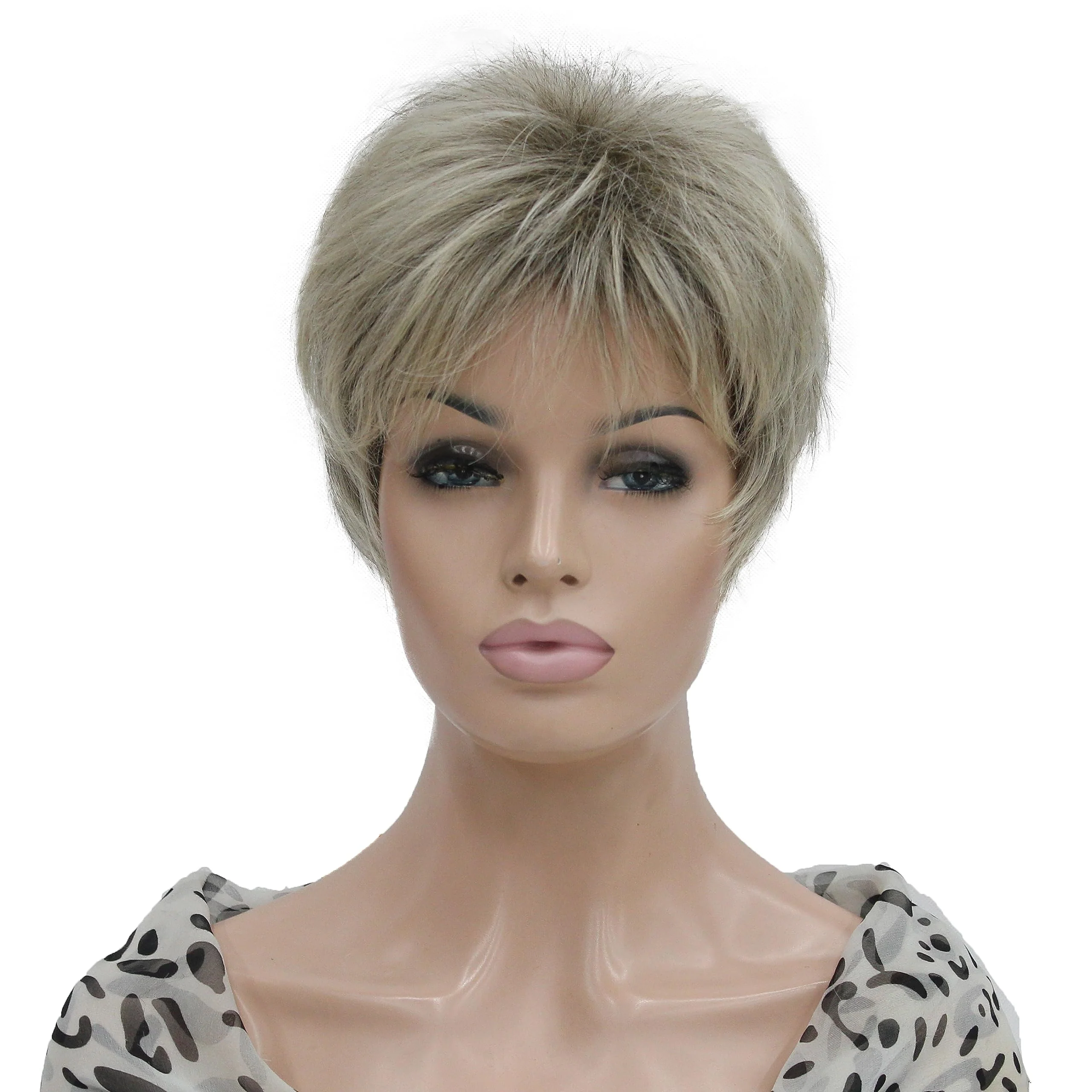 Short Layered Heat Resistant Synthetic Wig