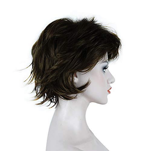Short Layered Shaggy Synthetic Wig with Bangs - Image 18