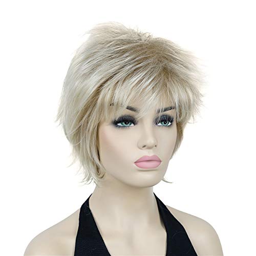 Short Layered Shaggy Synthetic Wig with Bangs - Image 28