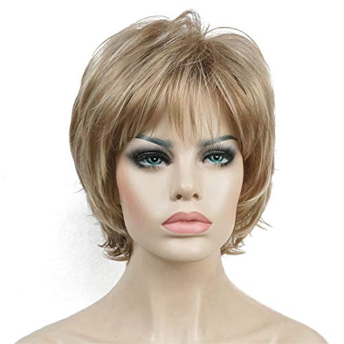 Short Layered Shaggy Synthetic Wig with Bangs - Image 36