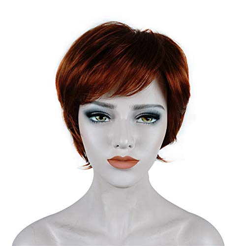 Short Layered Shaggy Synthetic Wig with Bangs - Image 50