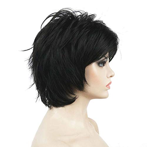 Short Layered Shaggy Synthetic Wig with Bangs - Image 8