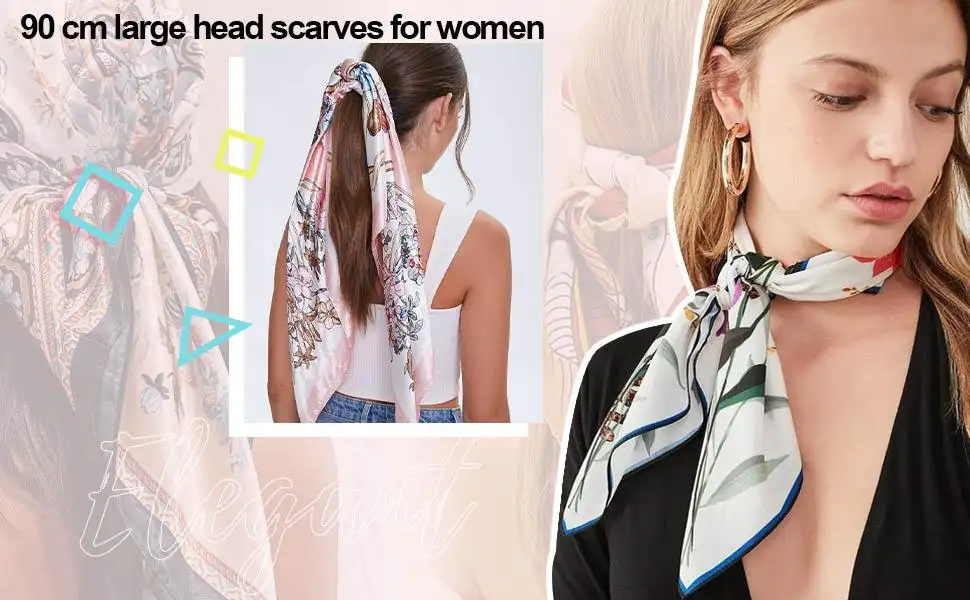 Square Fashion Scarf & Hair Accessory - 4 Pack - Image 2