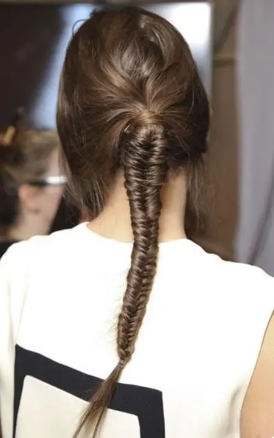 Synthetic Drawstring Braided Fishtail Ponytail Hairpiece