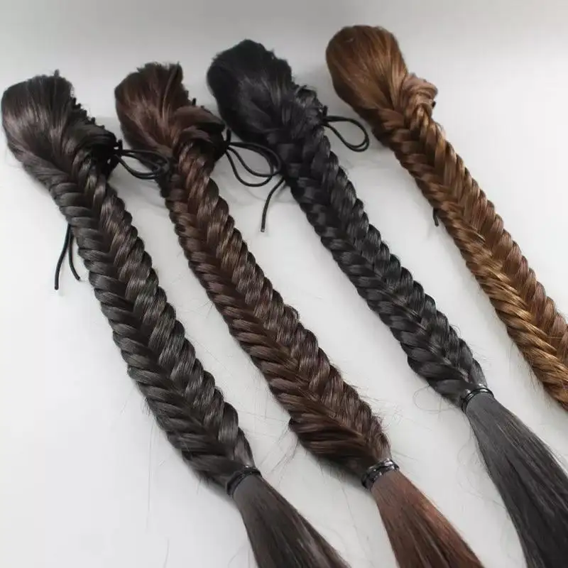 Synthetic Drawstring Braided Fishtail Ponytail Hairpiece - Image 2