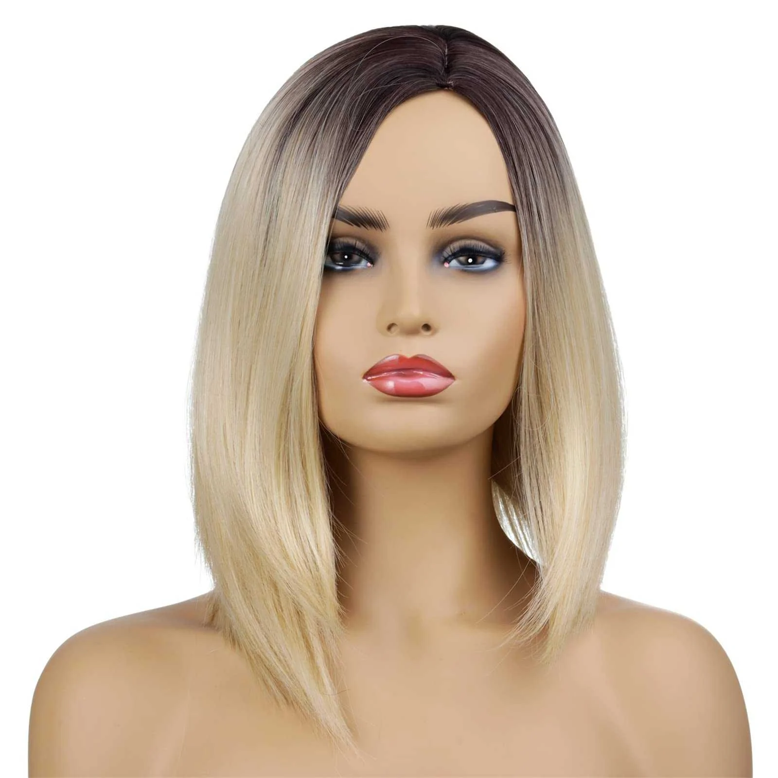 Synthetic Shoulder Length Bob Ombre Wig