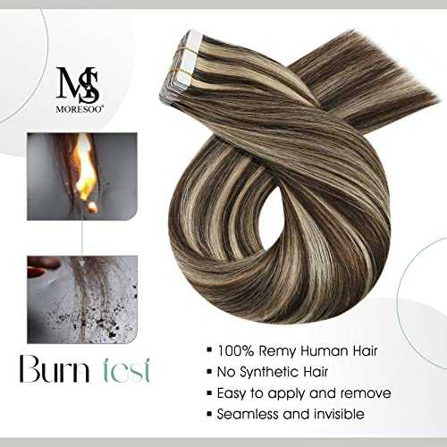 Tape in Hair Extensions 22 Inch Remy Tape in Extensions 20 Pieces 50 G - Image 2