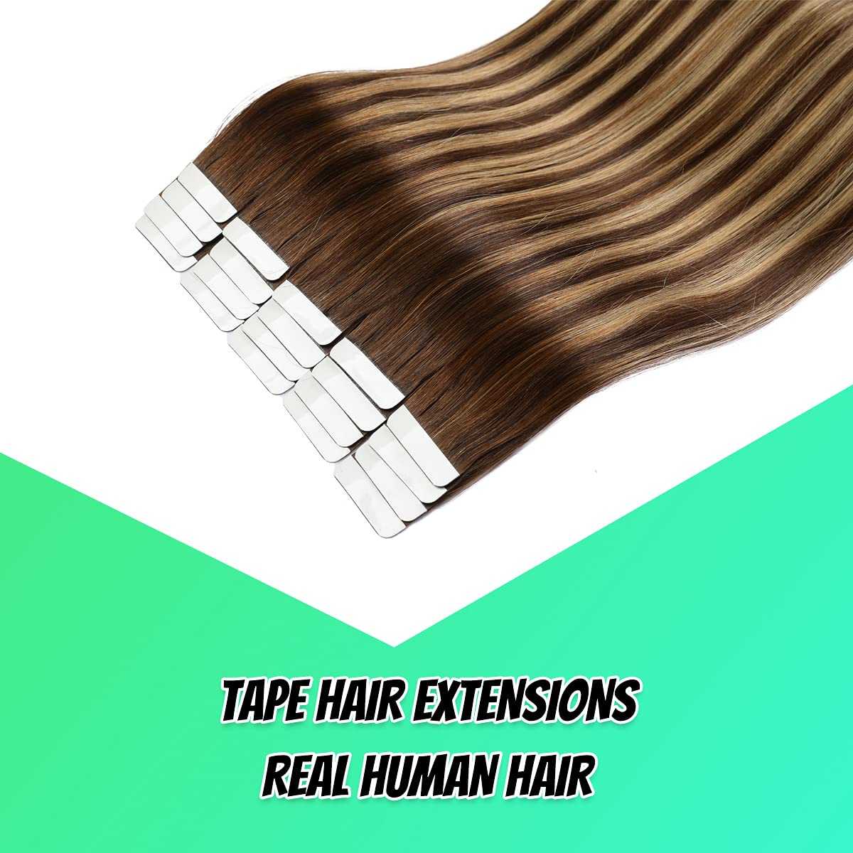Tape in Hair Extensions Human Hair - 20 Pcs 50 Grams - Image 2