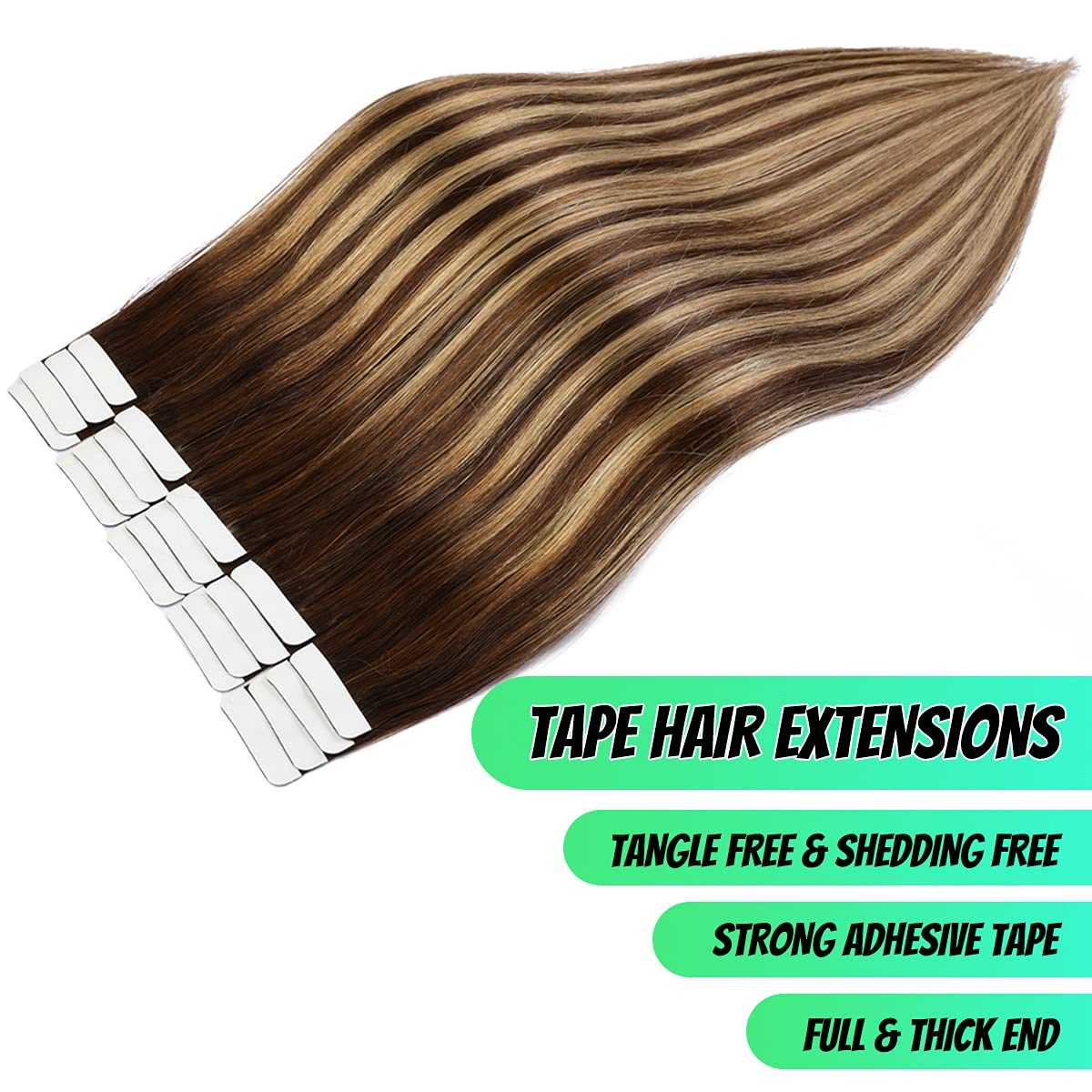 Tape in Hair Extensions Human Hair - 20 Pcs 50 Grams - Image 4