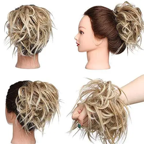 Tousled Wavy Hairpiece Bun Scrunchie Hair Wrap - Image 17