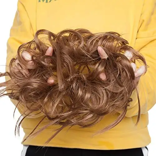 Tousled Wavy Hairpiece Bun Scrunchie Hair Wrap - Image 25