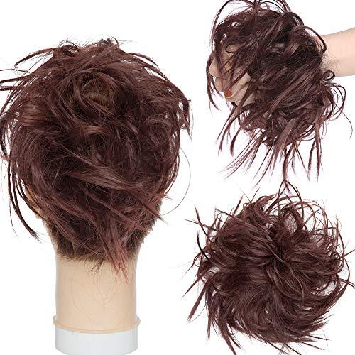 Tousled Wavy Hairpiece Bun Scrunchie Hair Wrap - Image 56