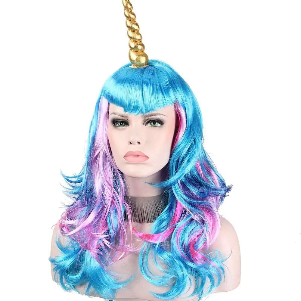 Unicorn Rainbow Cosplay Anime Wig