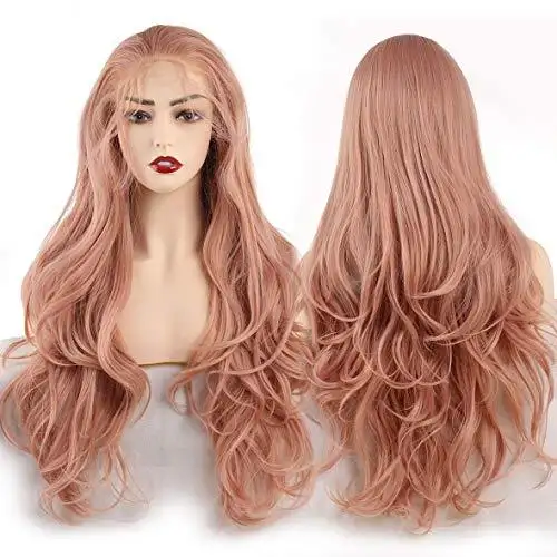 Valia Extra Long Orange Pink Wig