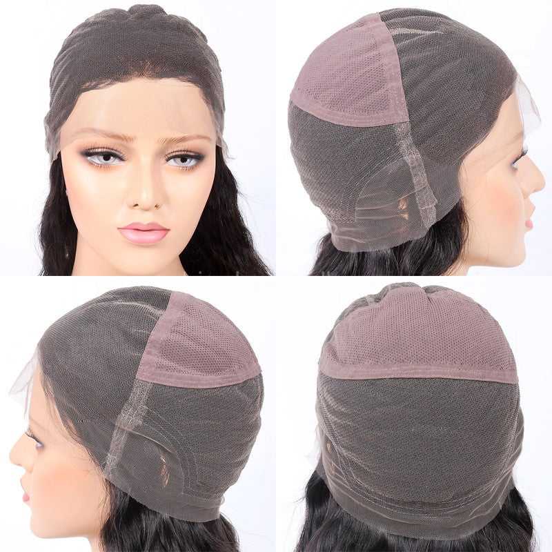 Meena Human Hair Wig - Long Chocolate Brown with Highlights - Image 6