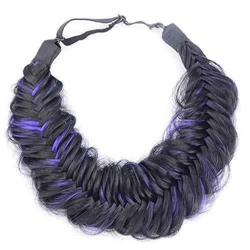 Wide Fishtail Braided Headband Elastic Stretch Hairpiece - Image 10