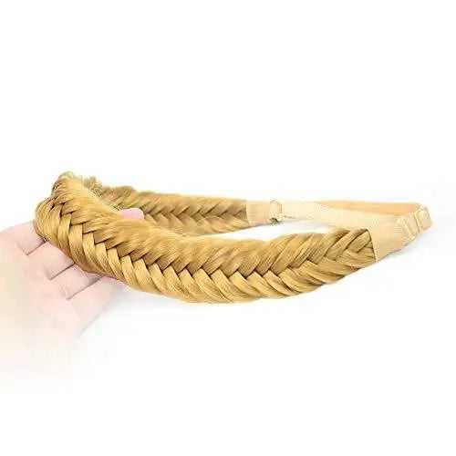 Wide Fishtail Braided Headband Elastic Stretch Hairpiece - Image 13