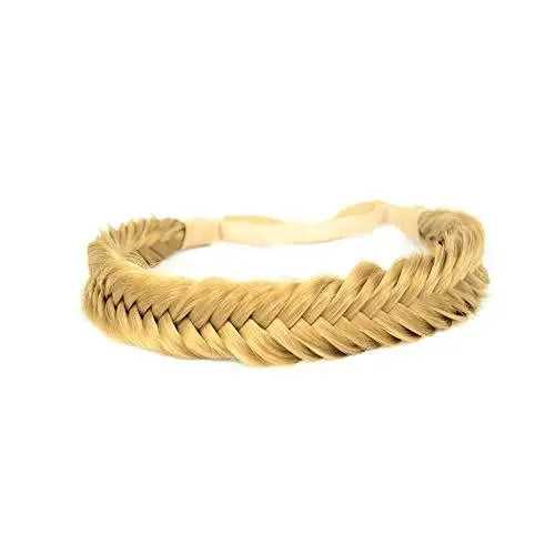 Wide Fishtail Braided Headband Elastic Stretch Hairpiece - Image 14