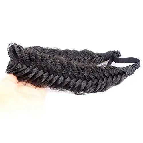 Wide Fishtail Braided Headband Elastic Stretch Hairpiece - Image 15