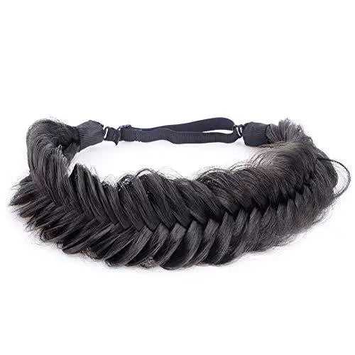 Wide Fishtail Braided Headband Elastic Stretch Hairpiece - Image 16