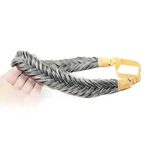 Wide Fishtail Braided Headband Elastic Stretch Hairpiece - Image 19