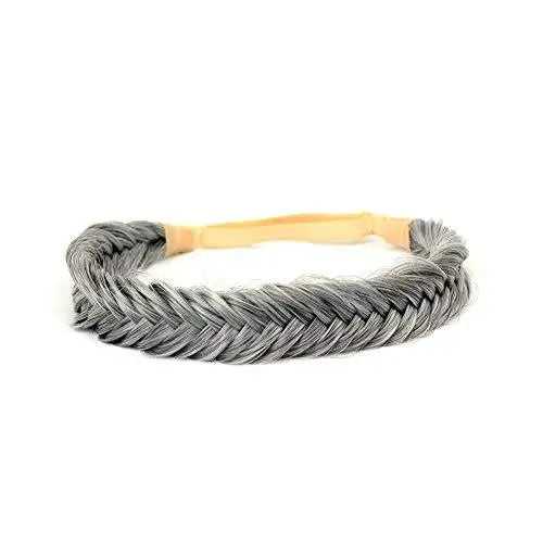 Wide Fishtail Braided Headband Elastic Stretch Hairpiece - Image 20