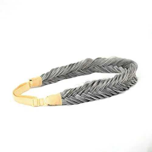 Wide Fishtail Braided Headband Elastic Stretch Hairpiece - Image 21