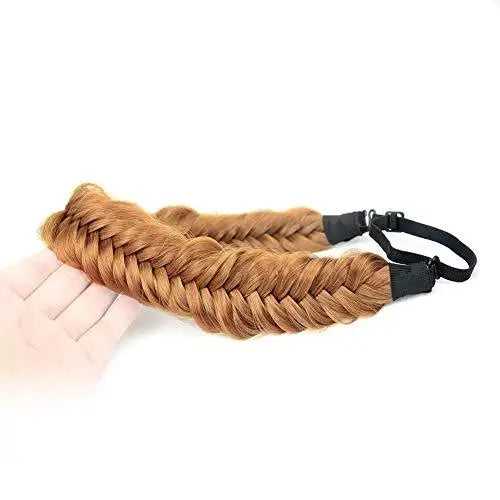 Wide Fishtail Braided Headband Elastic Stretch Hairpiece - Image 22