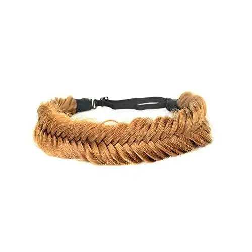 Wide Fishtail Braided Headband Elastic Stretch Hairpiece - Image 23