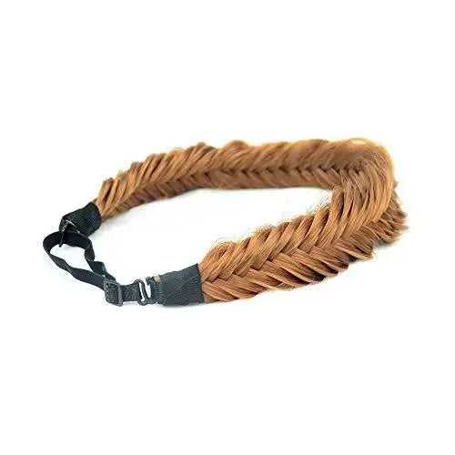 Wide Fishtail Braided Headband Elastic Stretch Hairpiece - Image 24