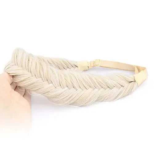 Wide Fishtail Braided Headband Elastic Stretch Hairpiece - Image 26