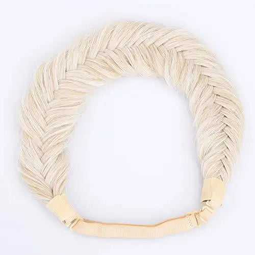 Wide Fishtail Braided Headband Elastic Stretch Hairpiece - Image 27