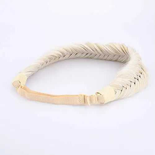 Wide Fishtail Braided Headband Elastic Stretch Hairpiece - Image 28