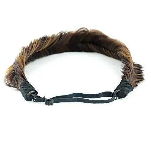 Wide Fishtail Braided Headband Elastic Stretch Hairpiece - Image 3