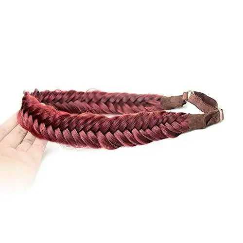 Wide Fishtail Braided Headband Elastic Stretch Hairpiece - Image 33