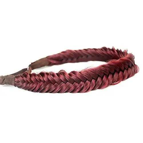 Wide Fishtail Braided Headband Elastic Stretch Hairpiece - Image 35