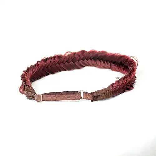 Wide Fishtail Braided Headband Elastic Stretch Hairpiece - Image 36